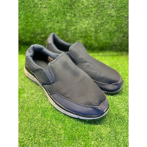 Skechers Relaxed Fit Slip On Navy Blue Shoes Size 12 Men’s - Picture 1 of 10